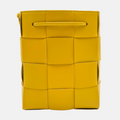 Cassette Bucket Bag Small Yellow Lambskin