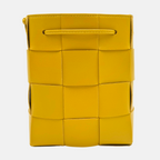 Cassette Bucket Bag Small Yellow Lambskin