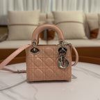 Dior Lady Dior Small Pink Lambskin Bag