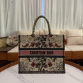 Dior Floral Embroidered Tote Bag Large