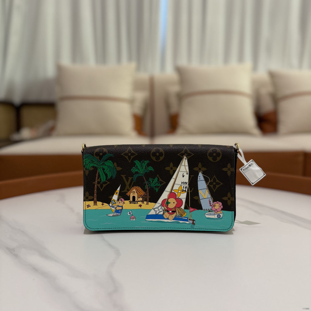 Louis Vuitton Christmas Limited Edition Felicie Pochette 3-in-1 Wallet Crossbody Bag