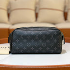 LOUIS VUITTON DOPP KIT BLACK FLORAL WASH KIT