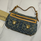 LOUIS VUITTON BAGGY PM BLUE MONOGRAM DENIM UNDERARM BAG