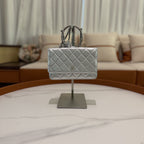 CHANEL WOC Silver Round-Ring Chain Wallet