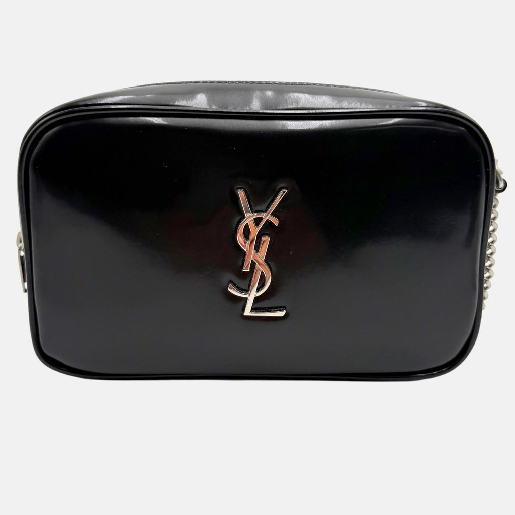 Lou Camera Bag Black Patent Leather Mini