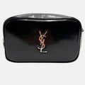 Lou Camera Bag Black Patent Leather Mini