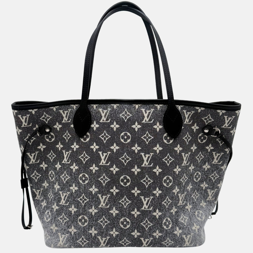 Neverfull MM Grey Denim Monogram Jacquard