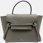 Belt Bag Gray Grained Calfskin Nano