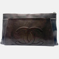Shoulder Tote Brown Caviar Leather