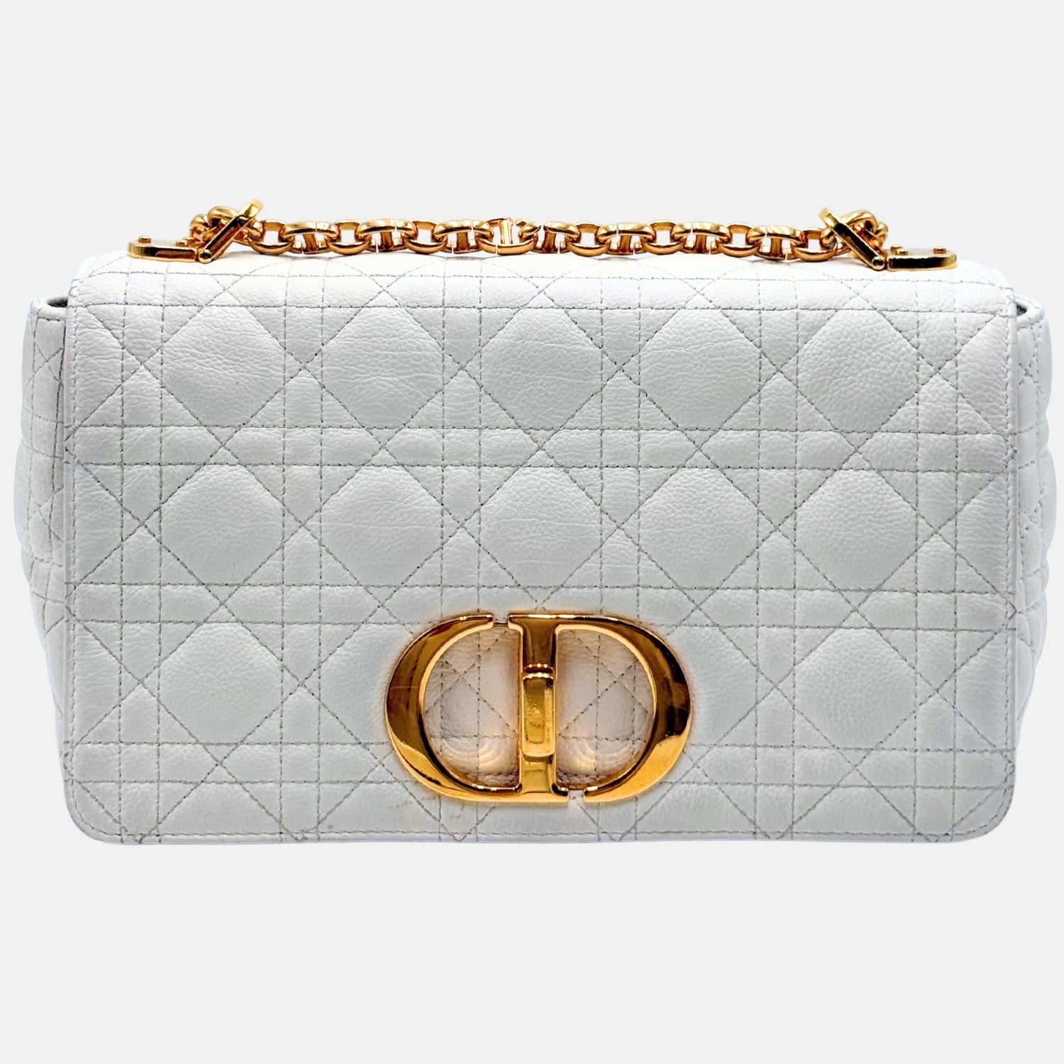 Caro Bag Ivory Lambskin Cannage Large