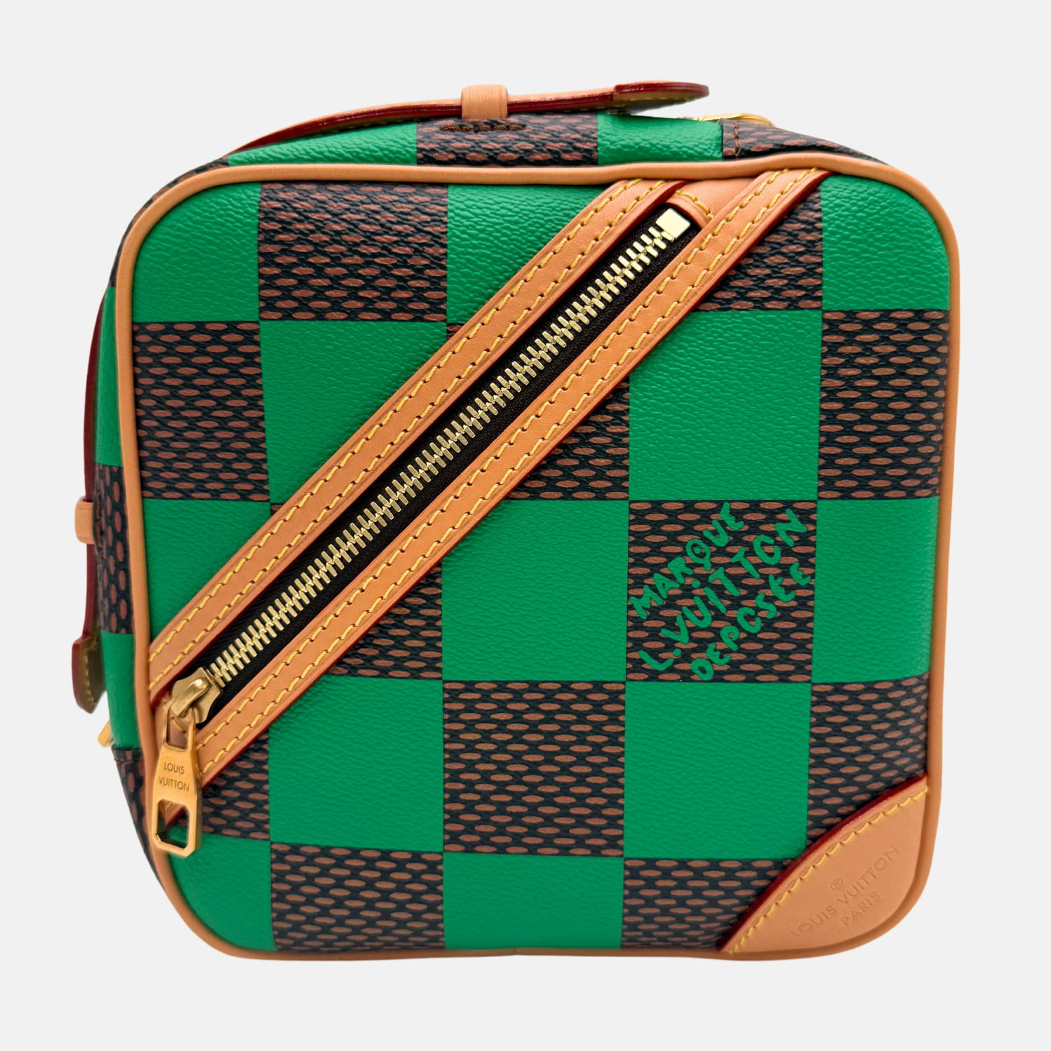 Chess Messenger Green Damier Pop Canvas
