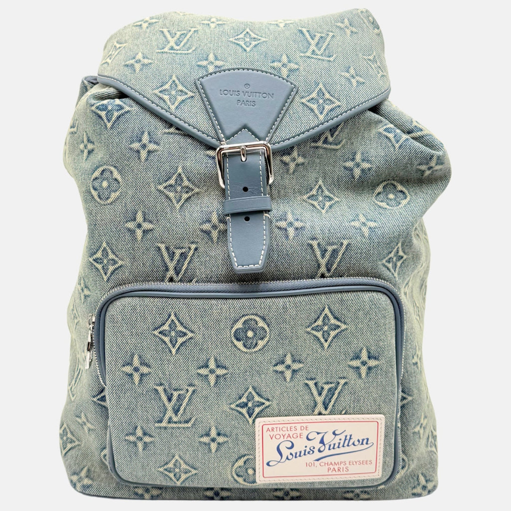 Montsouris Backpack Washed Monogram Denim