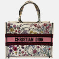 Book Tote Medium Jardin d’Hiver Embroidered Canvas