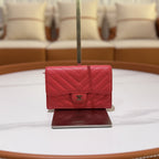 CHANEL CF PINK WALLET CAVIAR LEATHER