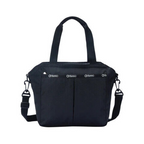 LeSportsac Nylon Top Handle Tote Bag Black Core Crossbody Denim Pique Handbag New