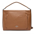 Coach Pebbled Leather Scout Hobo Saddle Soft Zipper Handbag Bag Brown Purse NEW