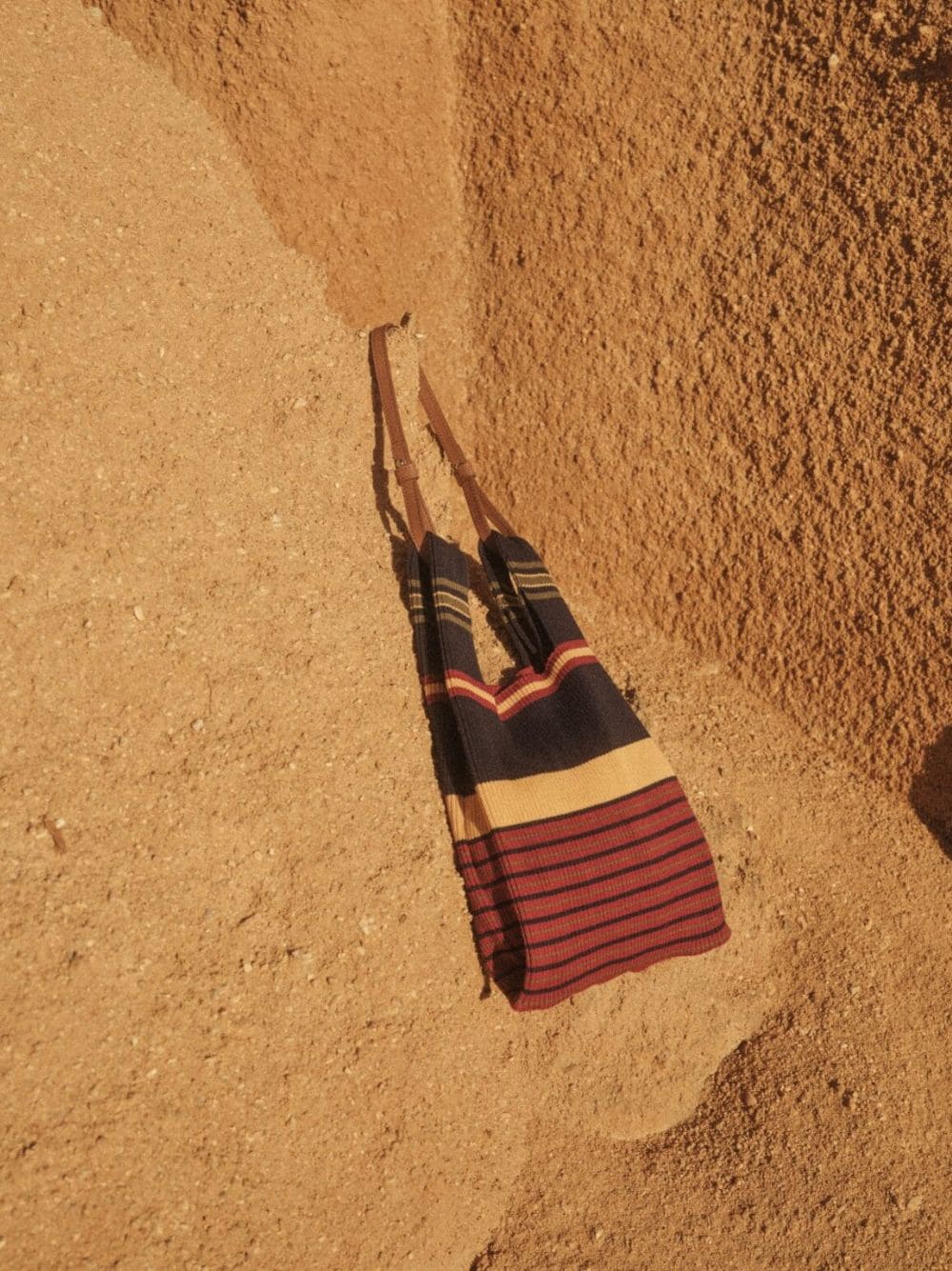 Malachite Multistripe Knitted Bag