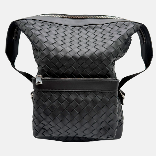 Hydrology Backpack Black Calfskin Intrecciato