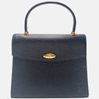 Malesherbes Top Handle Bag Black Epi Leather