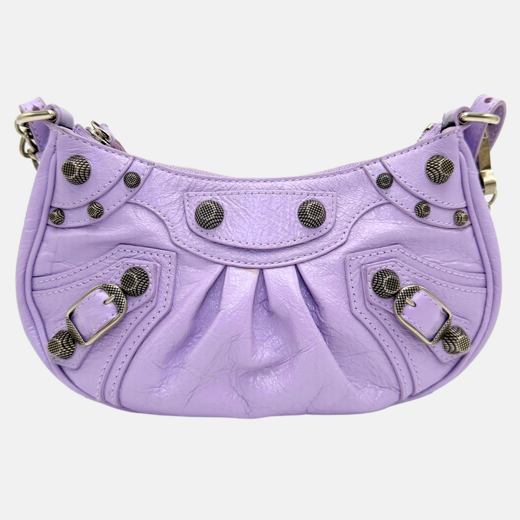 Agneau Arena Le Cagole Mini Purse With Chain Lilac