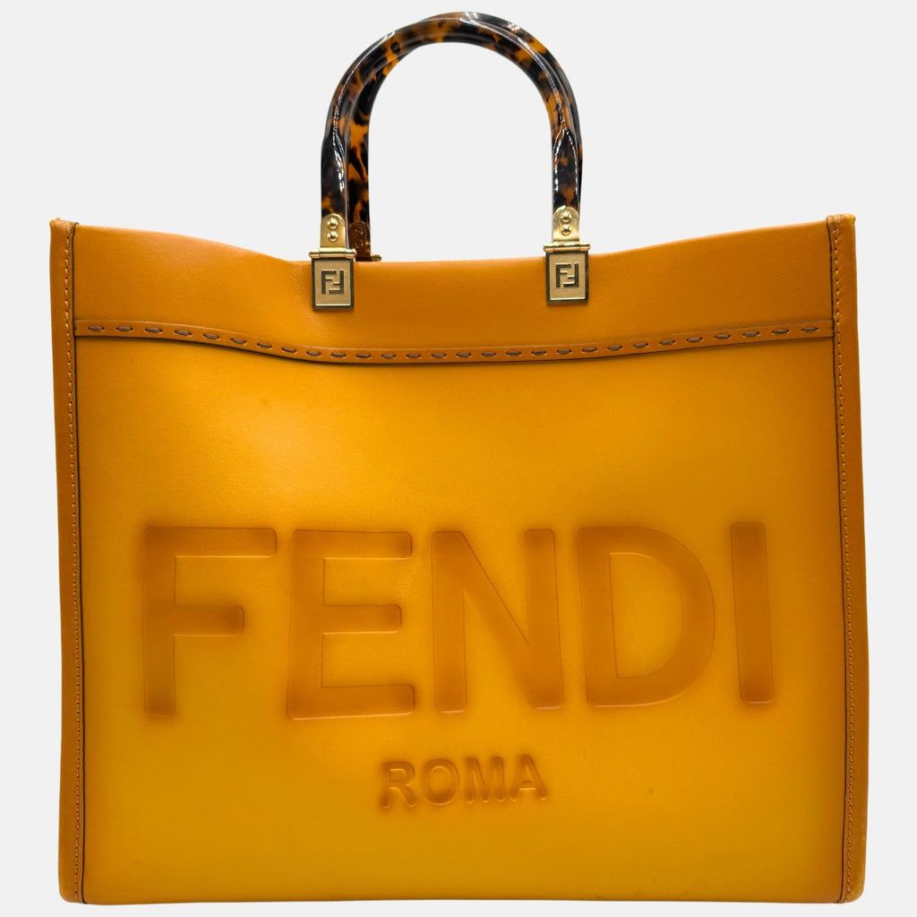 Sunshine Shopper Tote Mimosa Vitello Plexiglass Large