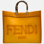 Sunshine Shopper Tote Mimosa Vitello Plexiglass Large