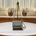 CHANEL MINI BAG COCO GREY COIN PURSE CHAIN BAG