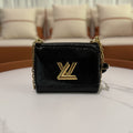 LOUIS VUITTON BLACK VERNIS TWIST BAG