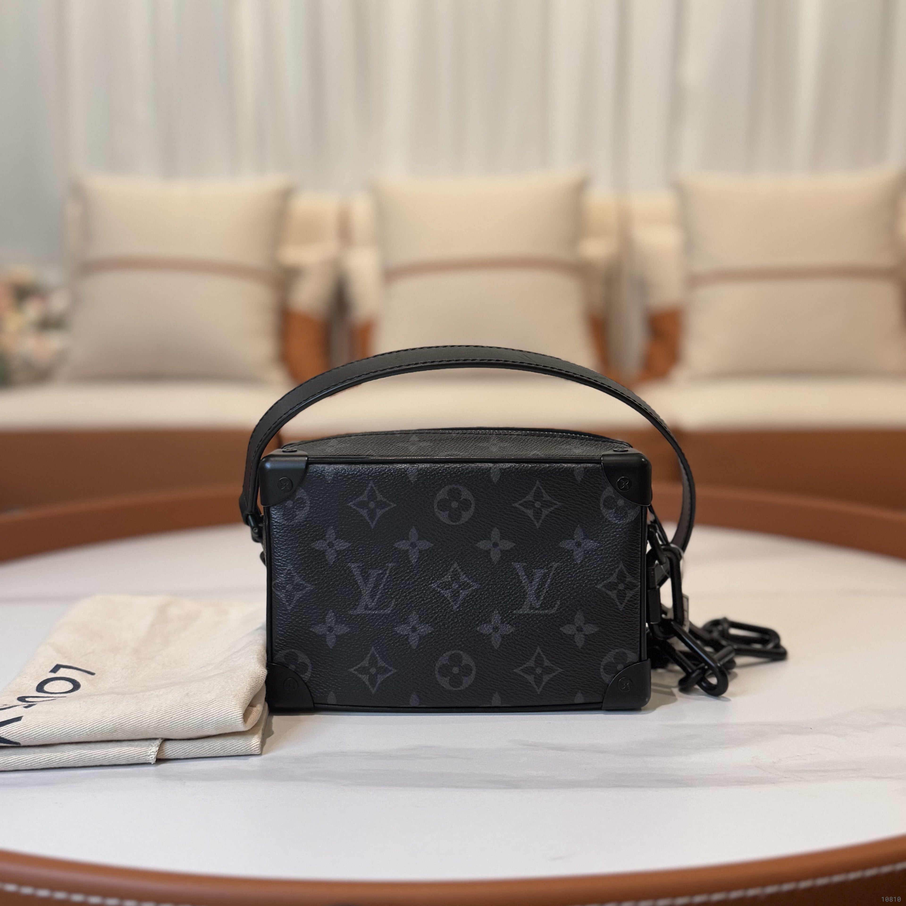 LOUIS VUITTON MINI SOFT TRUNK BLACK WARRIOR BOX BAG