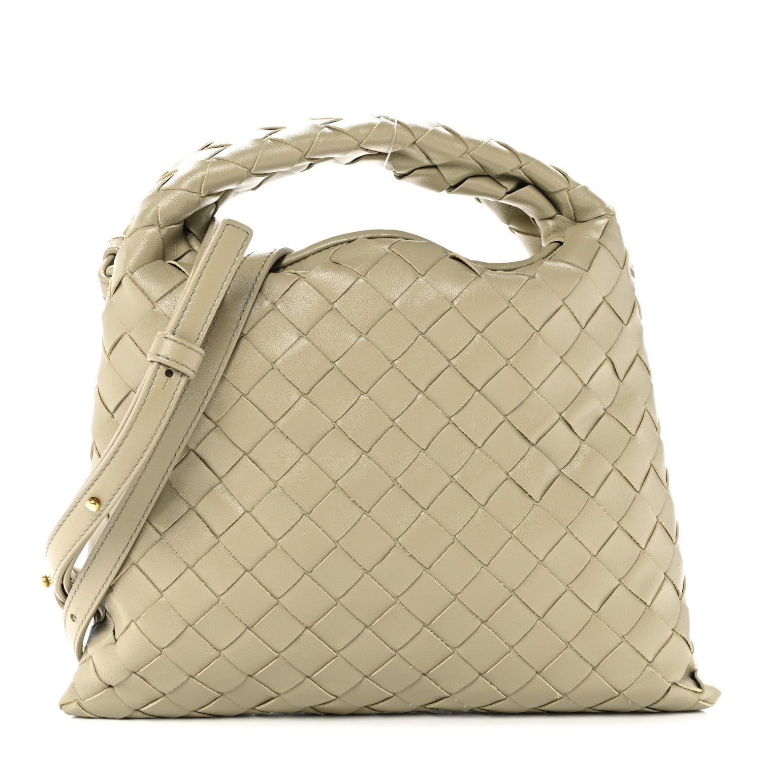 Calfskin Intrecciato Mini Hop Travertine