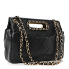 Lambskin A Real Catch Flap Bag Black
