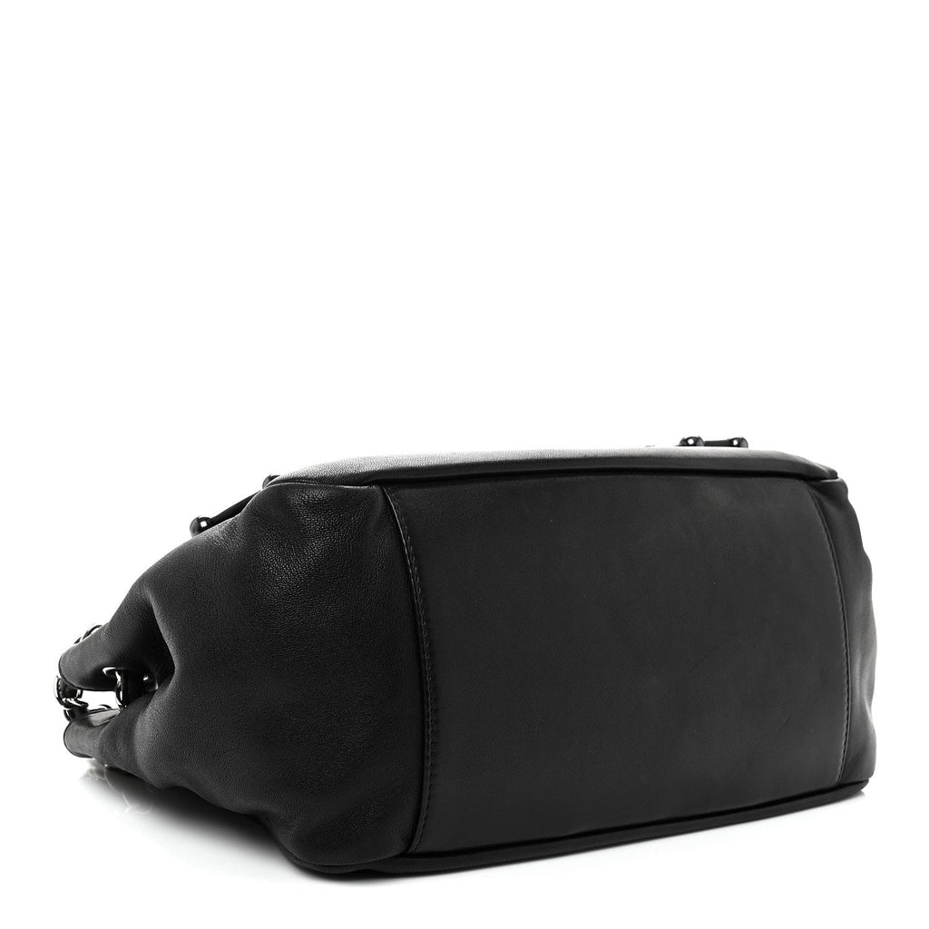 Lambskin Pearl Obsession Flap Black