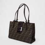 Fendi Vintage Zucca Double Top Handle Bag