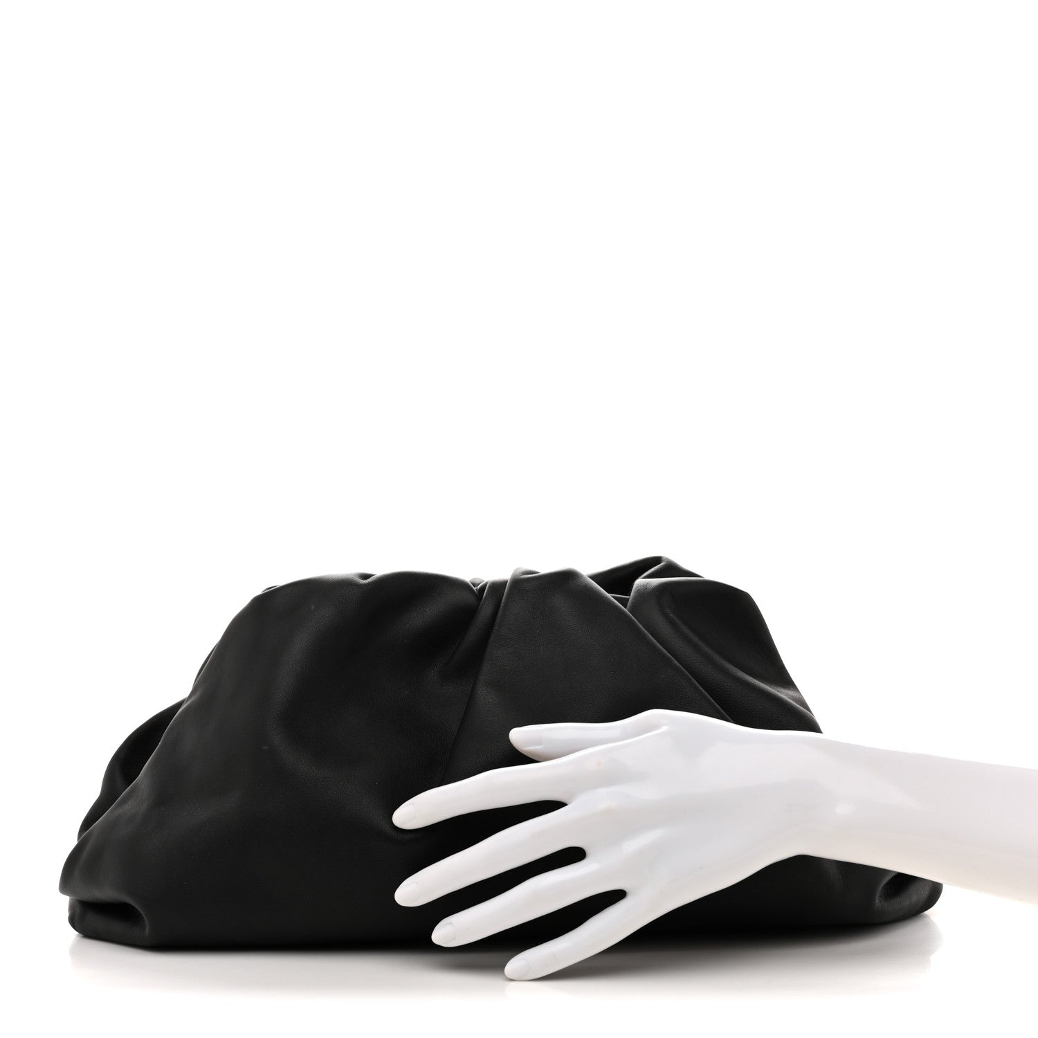 Smooth Butter Calf The Pouch Oversized Clutch Black