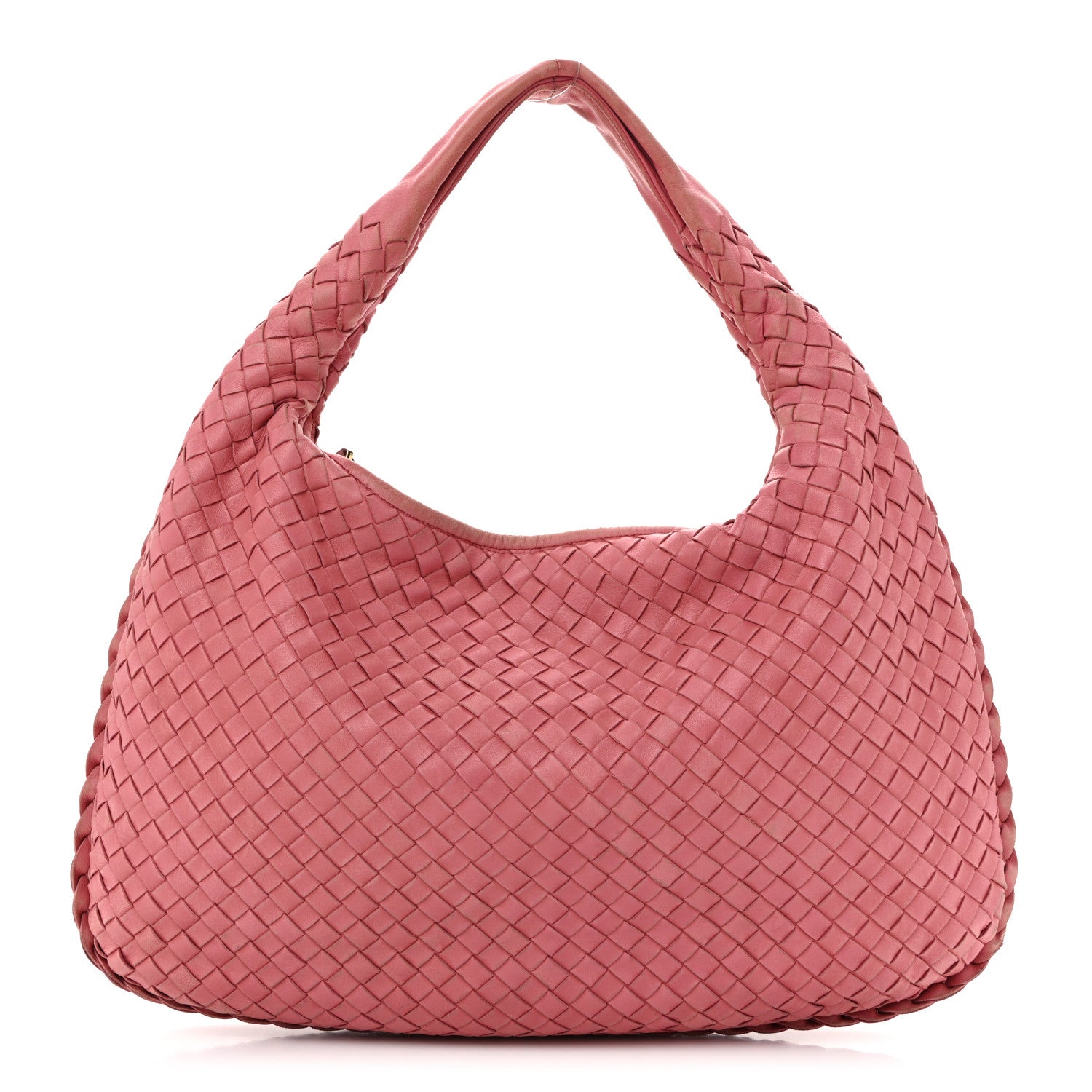 Nappa Intrecciato Medium Veneta Hobo Quarzo