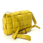 Nappa Maxi Intreccio Padded Cassette Crossbody Bag  Buttercup