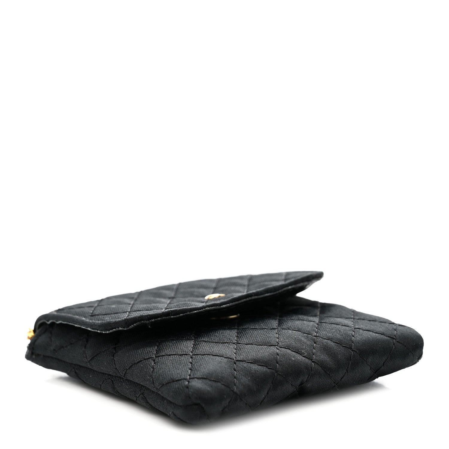 Jersey Quilted Micro Flap Bag Black