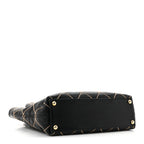 Calfskin Stitch Small Surpique Tote Black