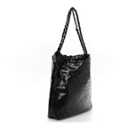 Shiny Calfskin Quilted Small Chanel 22 So Black