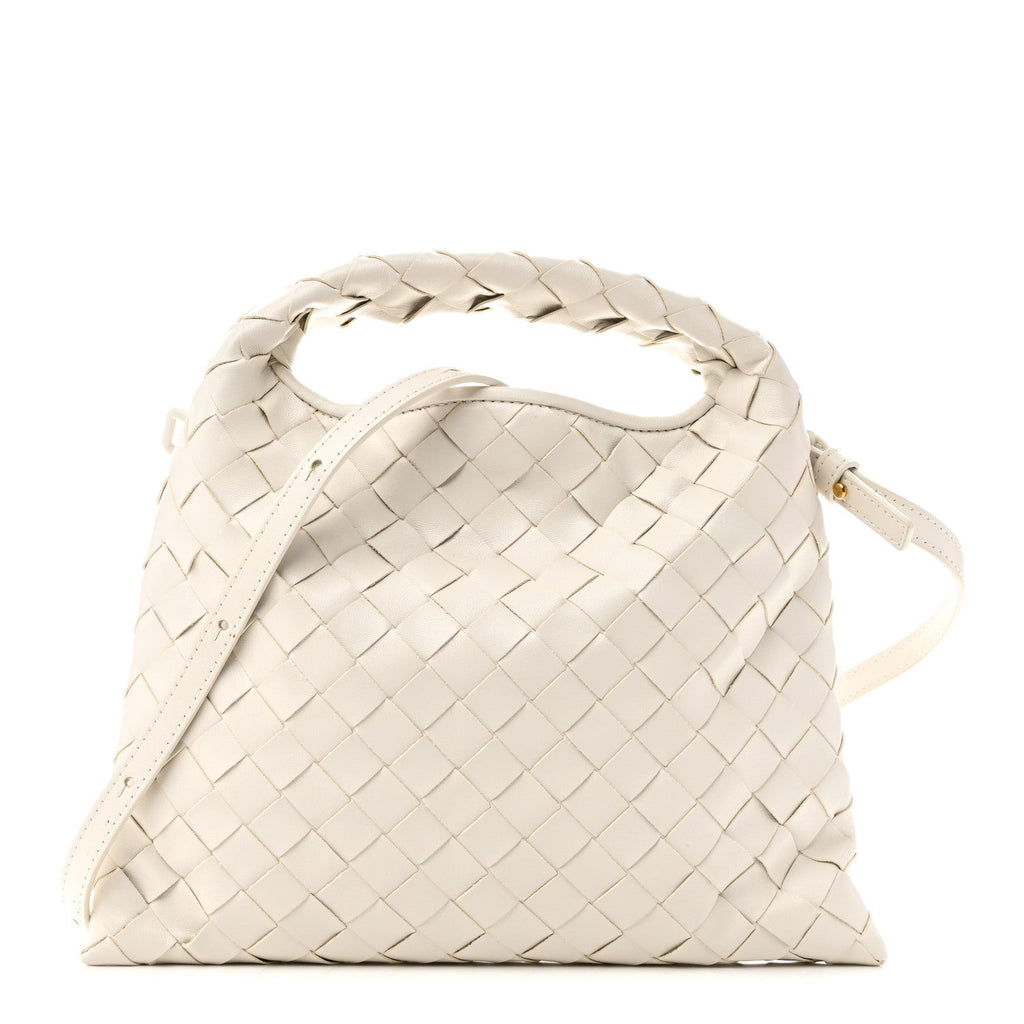 Calfskin Intrecciato Mini Hop White