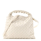 Calfskin Intrecciato Mini Hop White