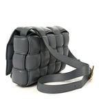 Nappa Maxi Intreccio Padded Cassette Crossbody Bag Thunder