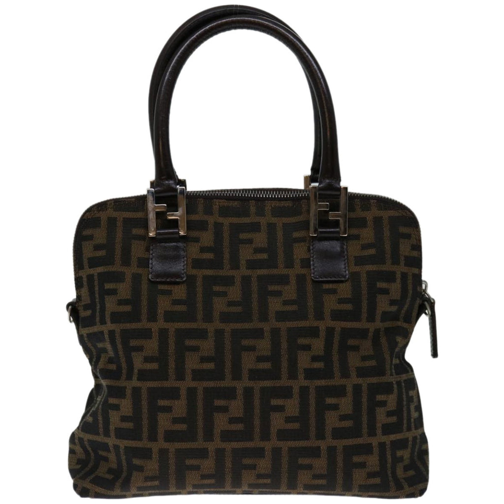 Fendi Zucca Brown Canvas Handbag (Authentic Pre-Loved)