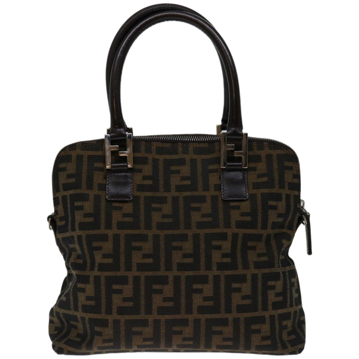 Fendi Zucca Brown Canvas Handbag (Authentic Pre-Loved)