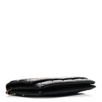 Lambskin Quilted Wallet On Chain WOC Black