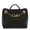 Nappa Intrecciato Small Andiamo With Chain Shoulder Bag Black