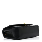 Lambskin Quilted Small Single Flap Black