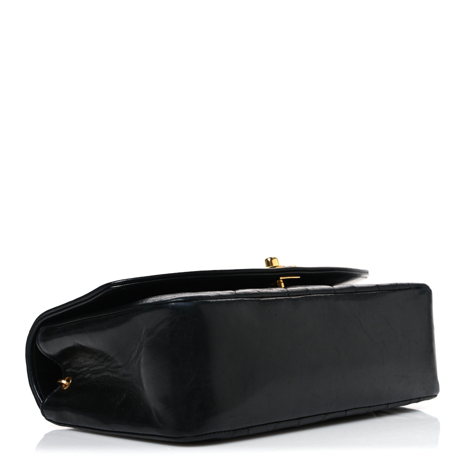 Lambskin Quilted Small Single Flap Black
