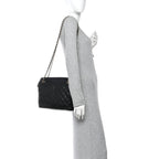 Lambskin Quilted Shoulder Bag Black