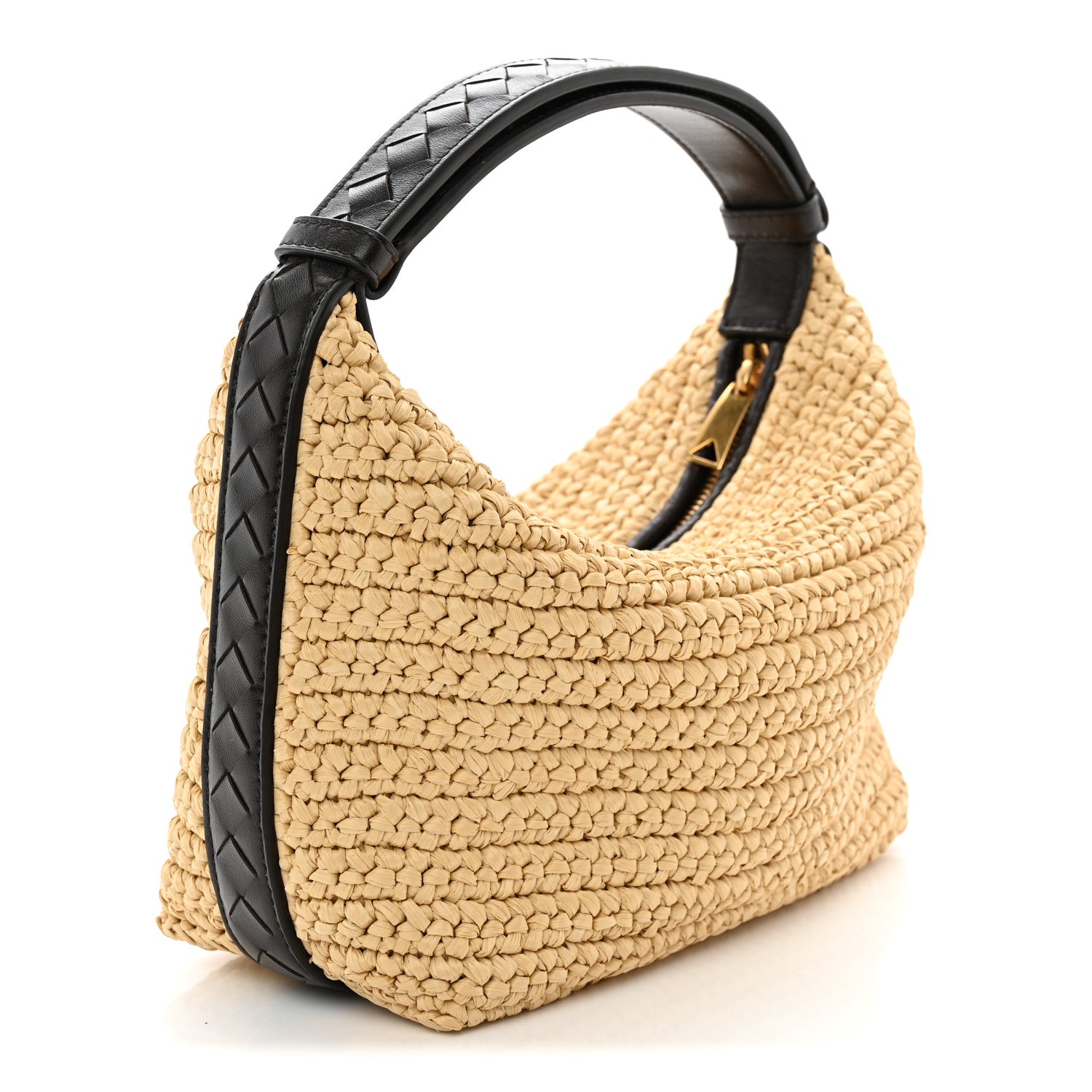 Raffia Woven Nappa Intrecciato Mini Wallace Natural Fondant